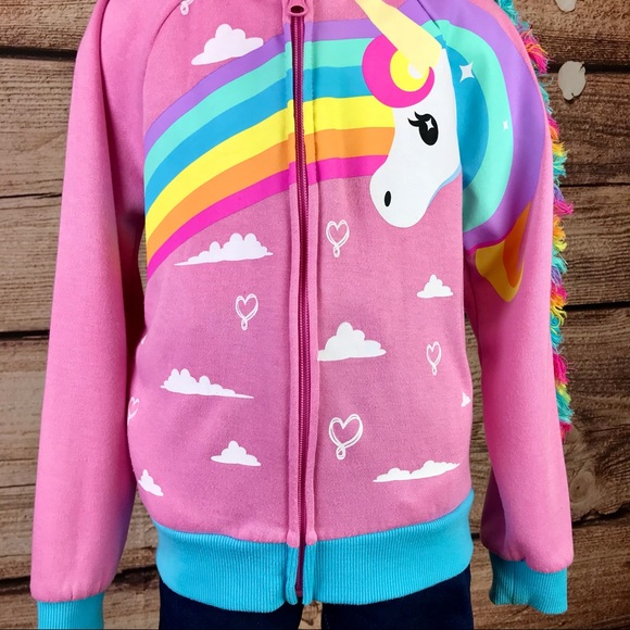 SOLD 🛍️ Nickelodeon JoJo Unicorn Hooded Jacket - Picture 4 of 11